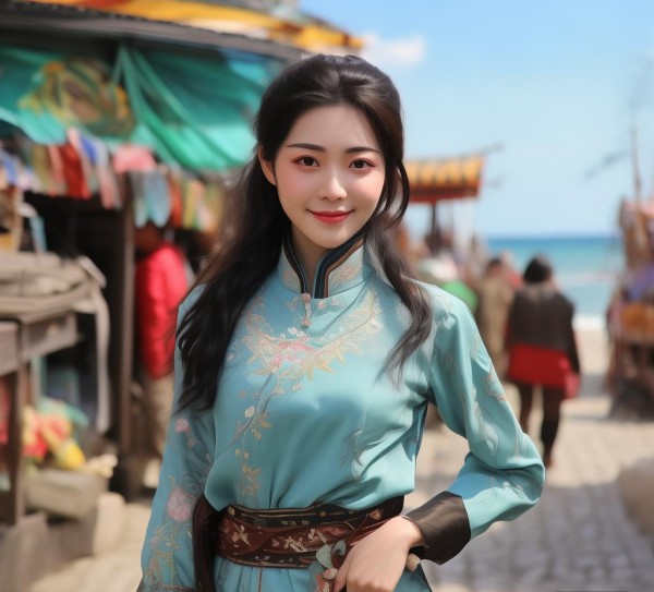 海城西柳商贸城女服务员的风采 海城西柳商贸城女服务员的风采