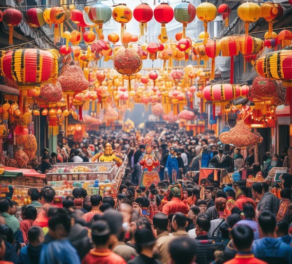 春节商贸服务业,节日 heated event in the New Year 春节商贸服务业,节日 heated event in the New Year